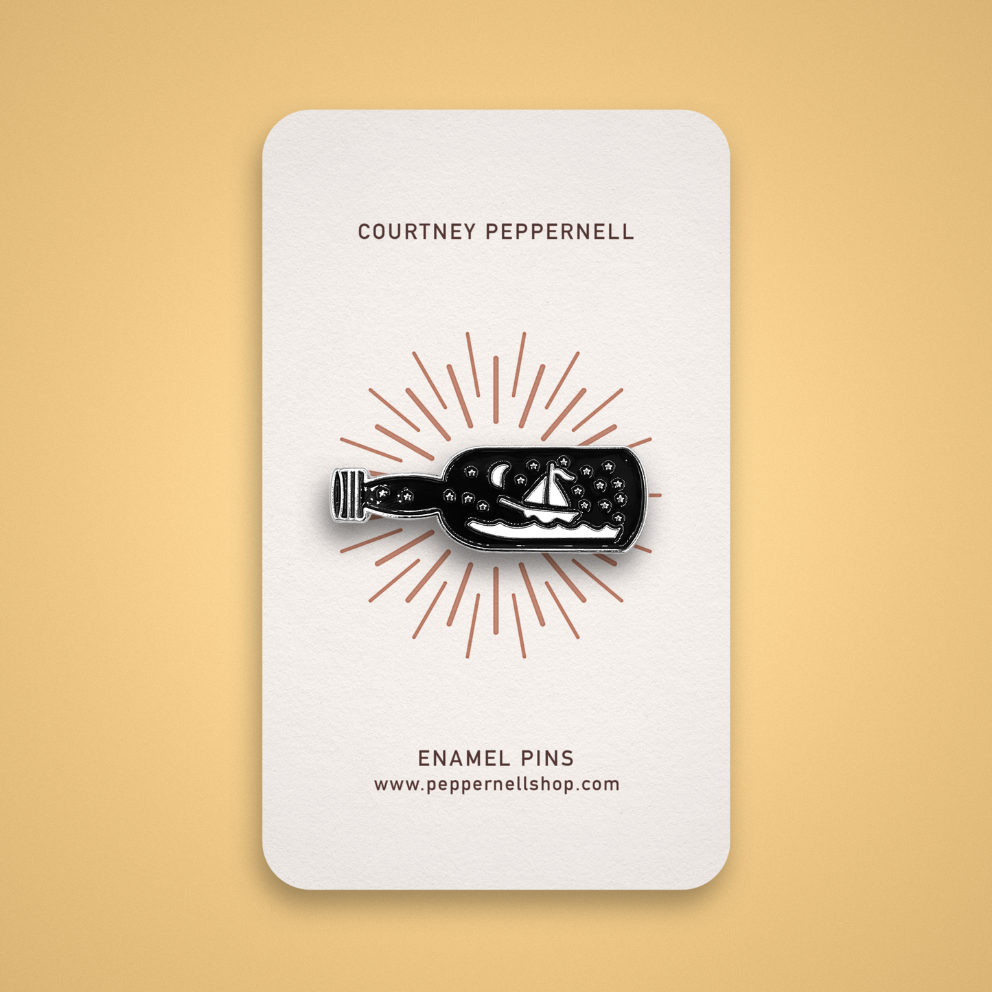 Enamel Pin - Ship in a Bottle - The Road Between