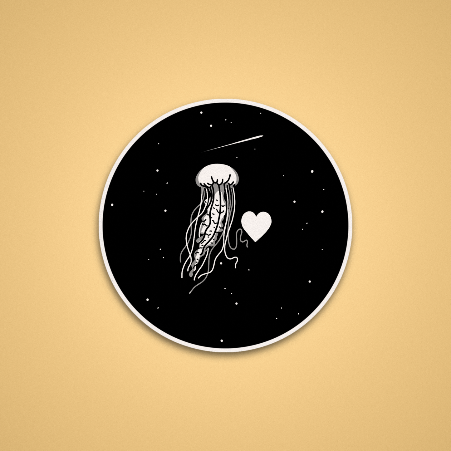 Vinyl Sticker - Jellyfish in Night Sky - Pillow Thoughts