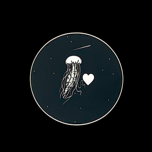 Vinyl Sticker - Jellyfish in Night Sky - Pillow Thoughts